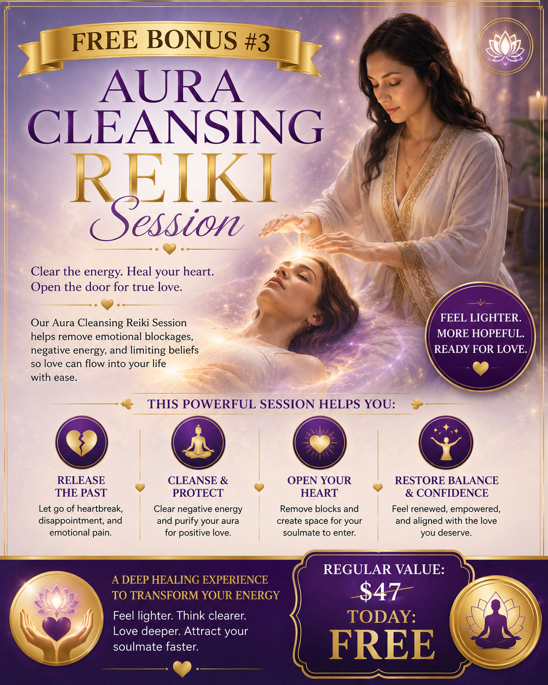FREE BONUS #3: Aura Cleansing Reiki Session